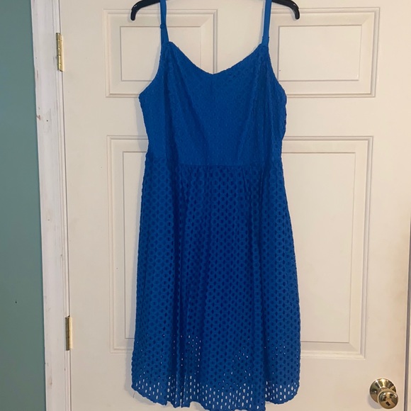 Kensie Strappy A Line Blue Dress Size L - Picture 2 of 6
